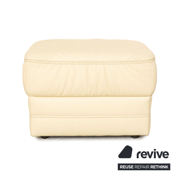 Tabouret en cuir Himolla crème