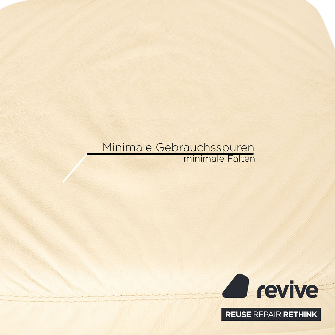 Tabouret en cuir Himolla crème