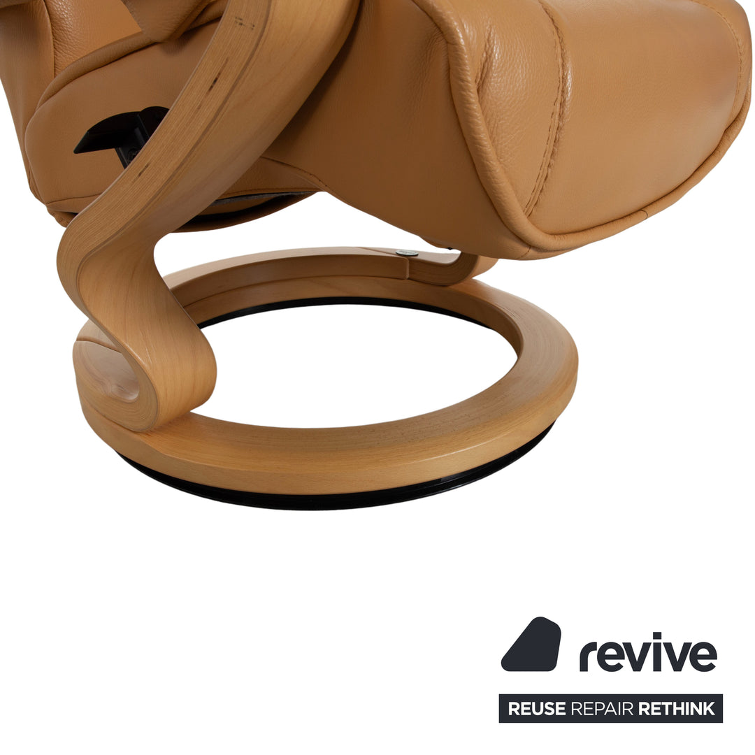 Himolla Leder Sessel Braun Cognac inkl. Hocker