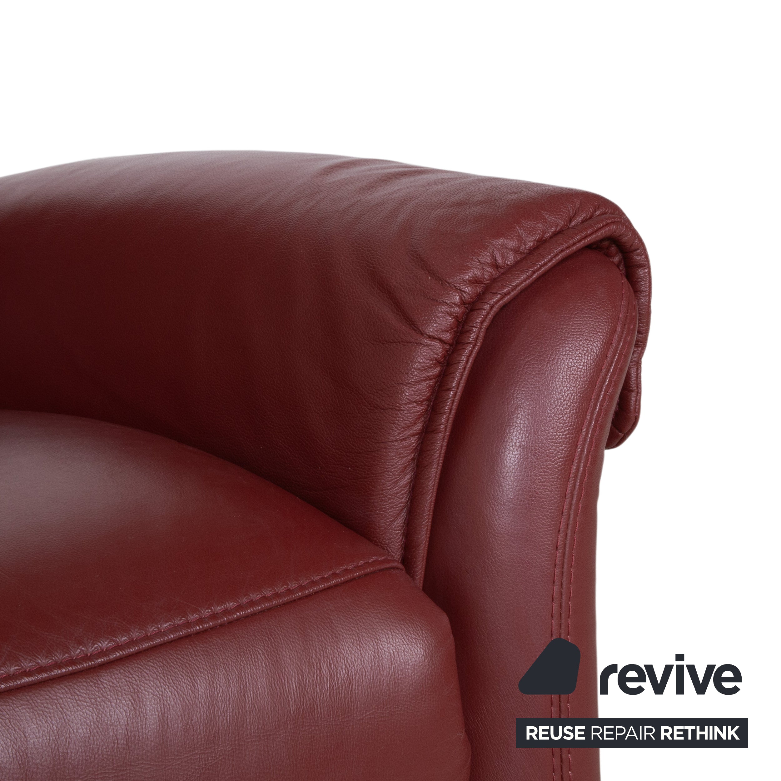 Himolla Leder Sessel Rot Kirschrot manuelle Funktion