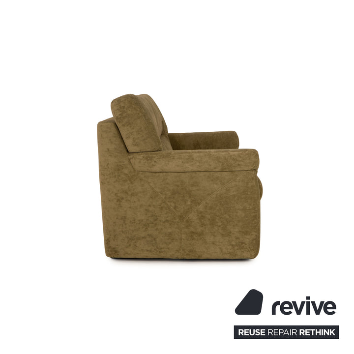 Himolla Planopoly Fabric Three Seater Gray Olive Sofa Couch