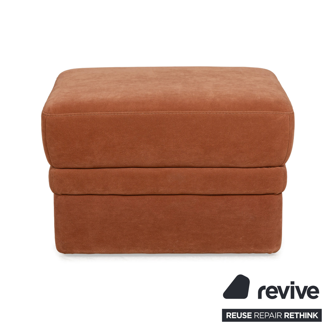 Ensemble canapé d'angle en tissu Himolla Planopoly marron camel canapé canapé tabouret à fonction manuelle
