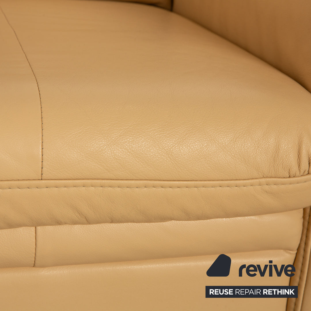 Himolla Sleepoly Leder Sessel Creme