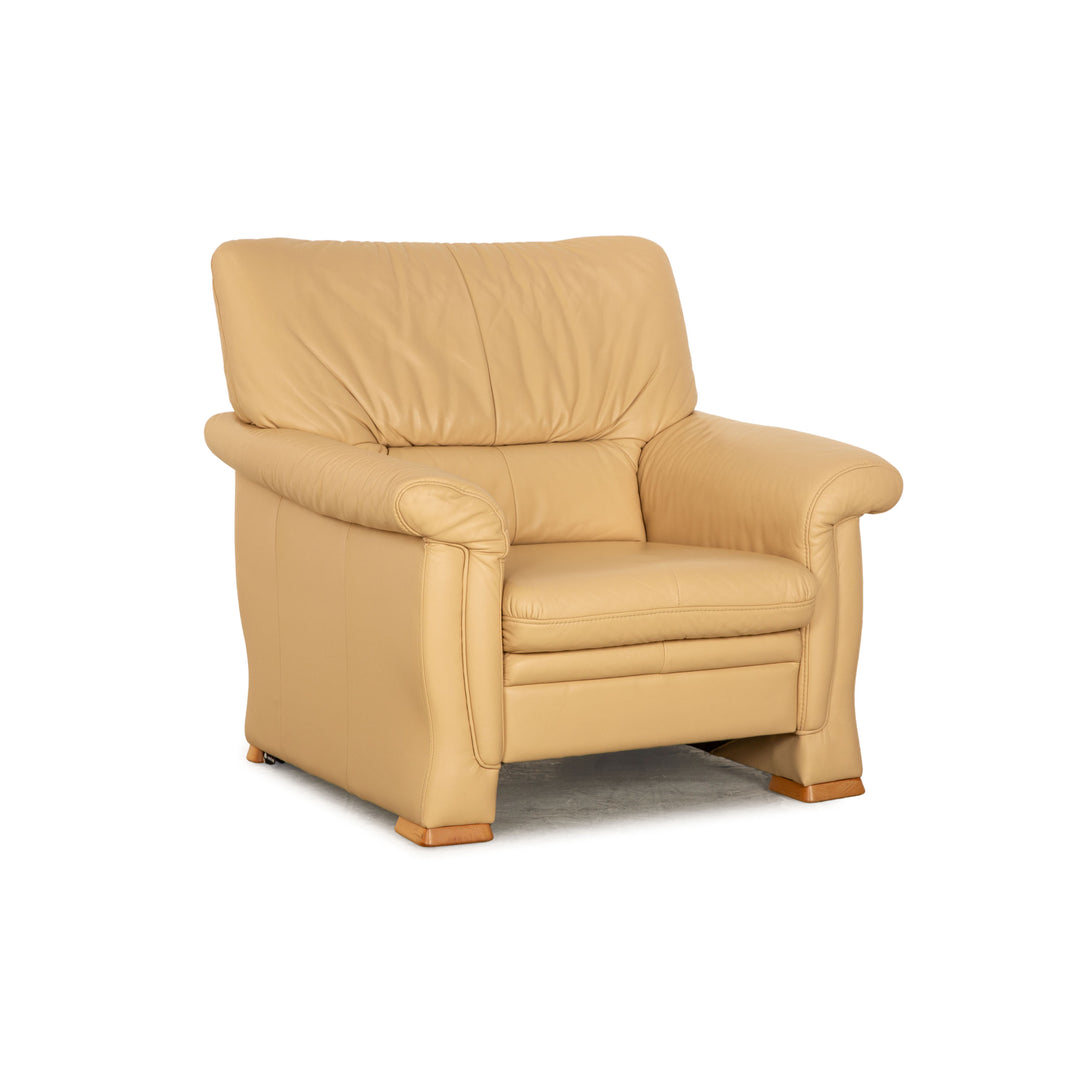 Himolla Sleepoly Leder Sessel Creme