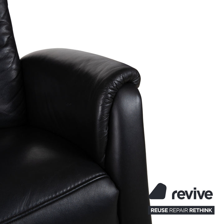 Himolla Trapez Leather Three-Seater Home Cinema Black Manual Function