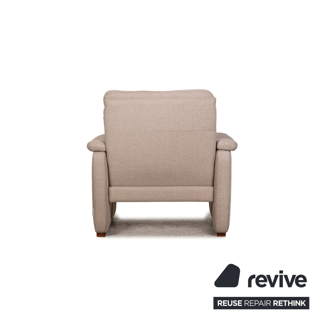 HUKLA fabric armchair set beige