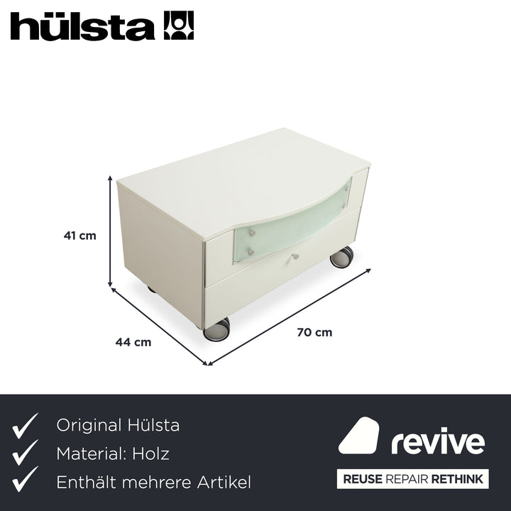 Hülsta Fancy Garnitur Holz 2x Sideboard Weiß Nachttisch