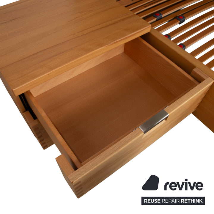 Hülsta Flavo Holz Bett Braun Schwarz mit Nachtschränken manuelle Funktion