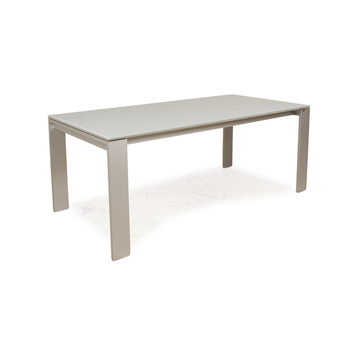 Hülsta Glas Esstisch Silber 190 x 94 x76 cm