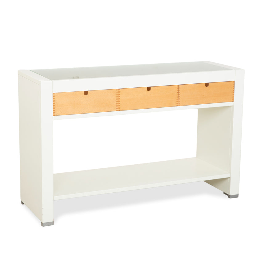 Hülsta wooden sideboard, white/brown