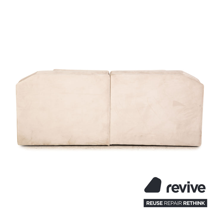 IconX STUDIOS Canapé Elysium en tissu velours Beige Canapé-lit