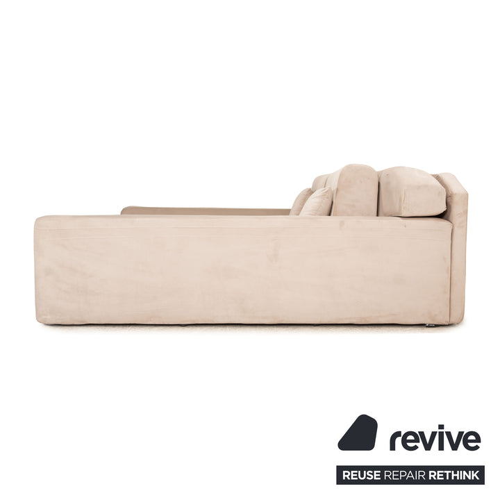 IconX STUDIOS Canapé Elysium en tissu velours Beige Canapé-lit