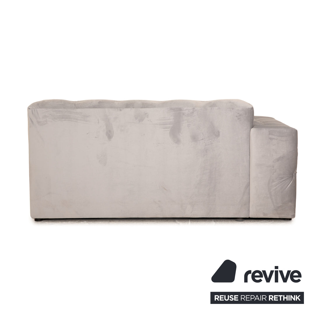IconX STUDIOS Venus Velvet Fabric Lounger Grey