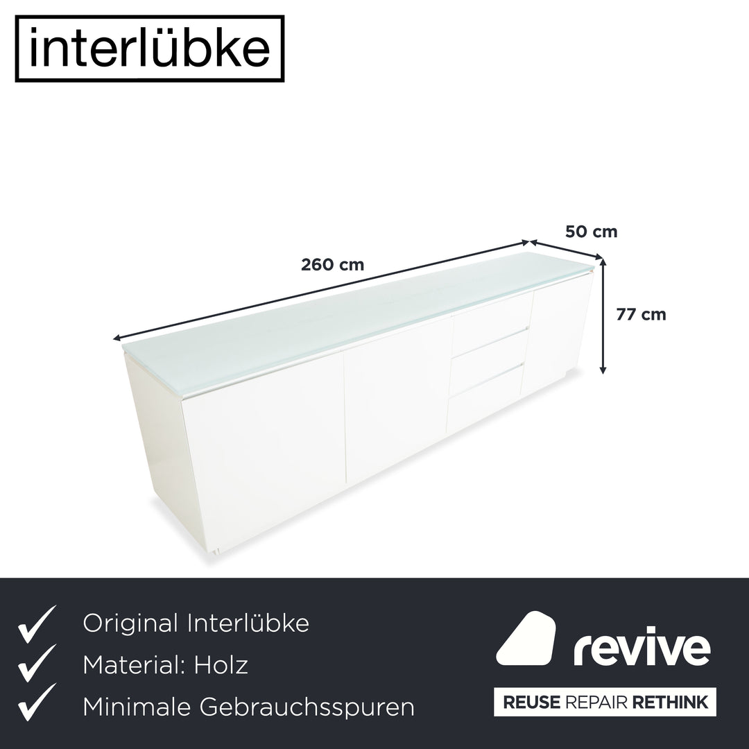 Interlübke Cube Holz Sideboard Weiß Creme