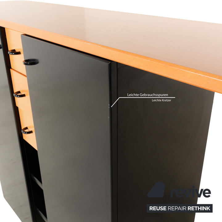 Buffet haut Interlübke en bois noir et marron