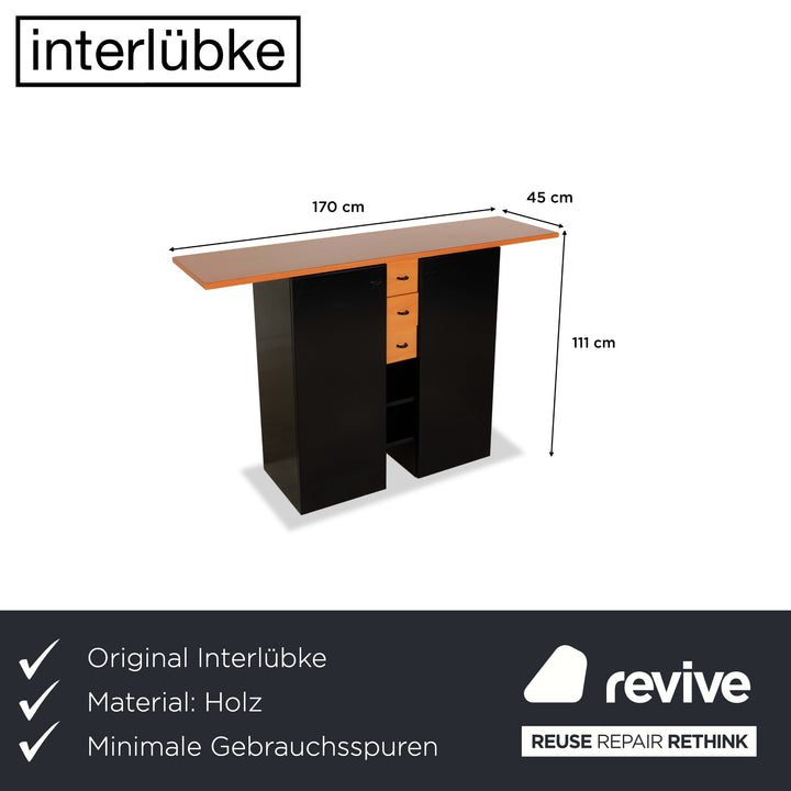 Buffet haut Interlübke en bois noir et marron