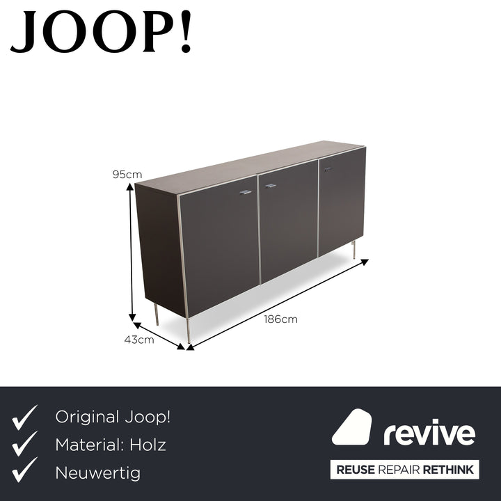 Joop wooden sideboard anthracite