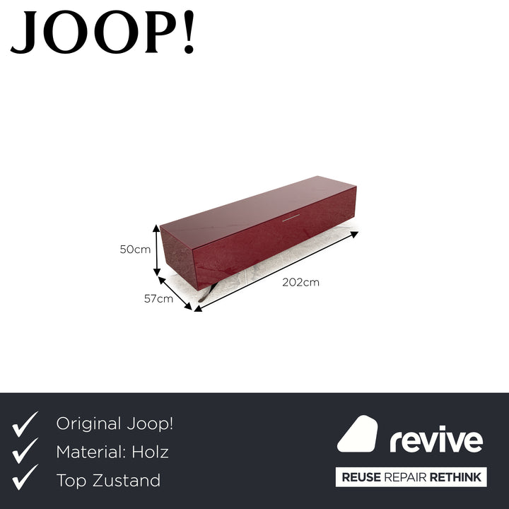 Buffet en bois Joop buffet bas rouge meuble TV