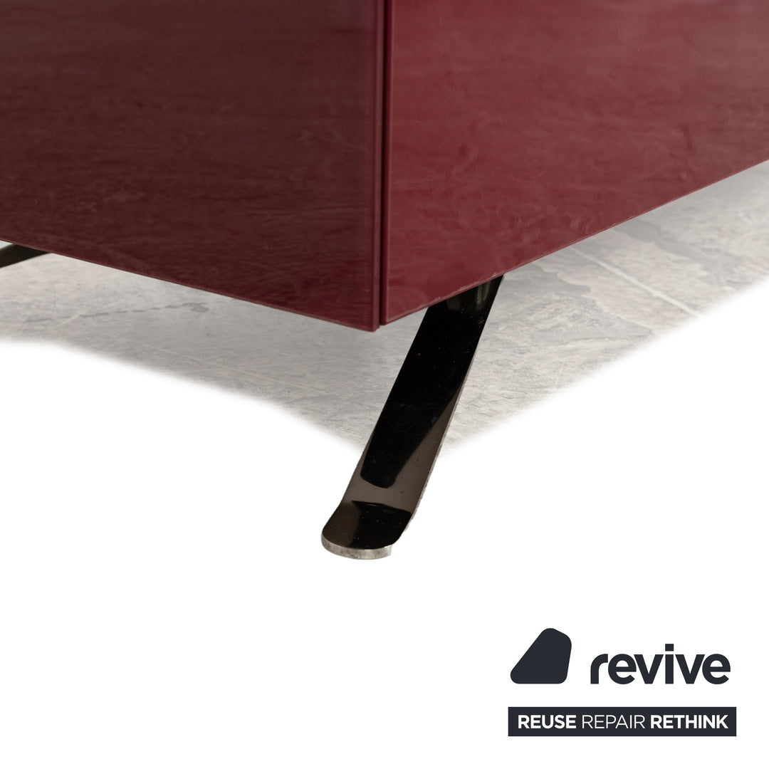 Buffet en bois Joop buffet bas rouge meuble TV