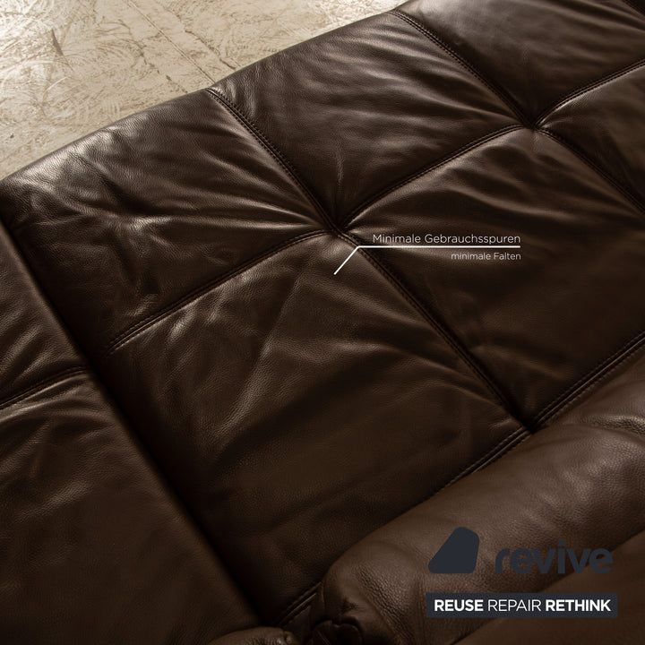 yup! Loft leather sofa set brown corner sofa stool recamier right
