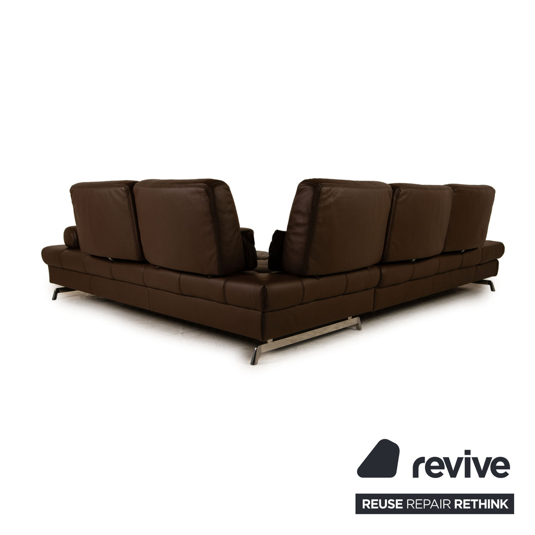 yup! Loft leather sofa set brown corner sofa stool recamier right