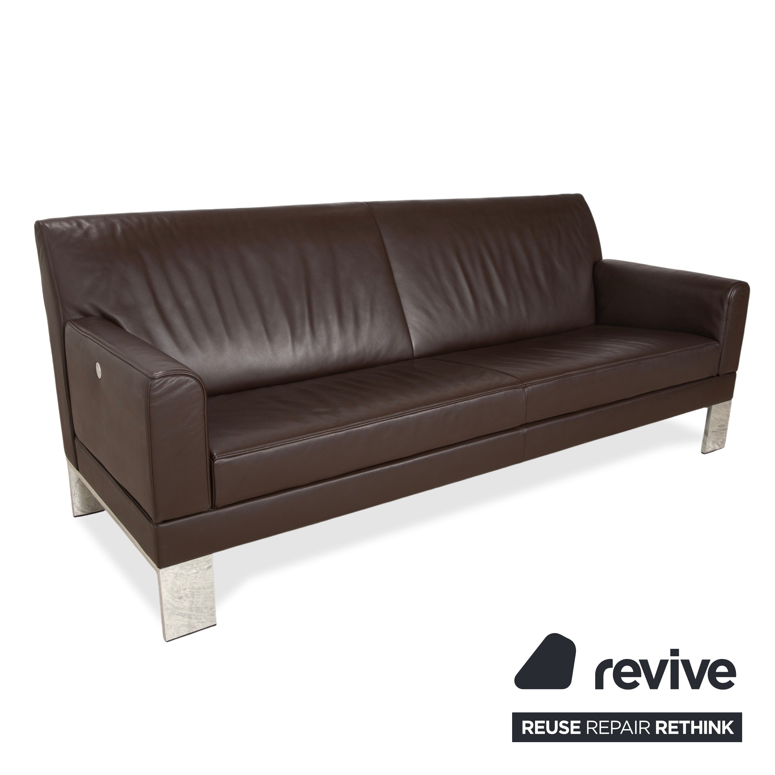 Jori Glove JR-8900 Leather Chrome Three-Seater Brown Mocha Manual Function