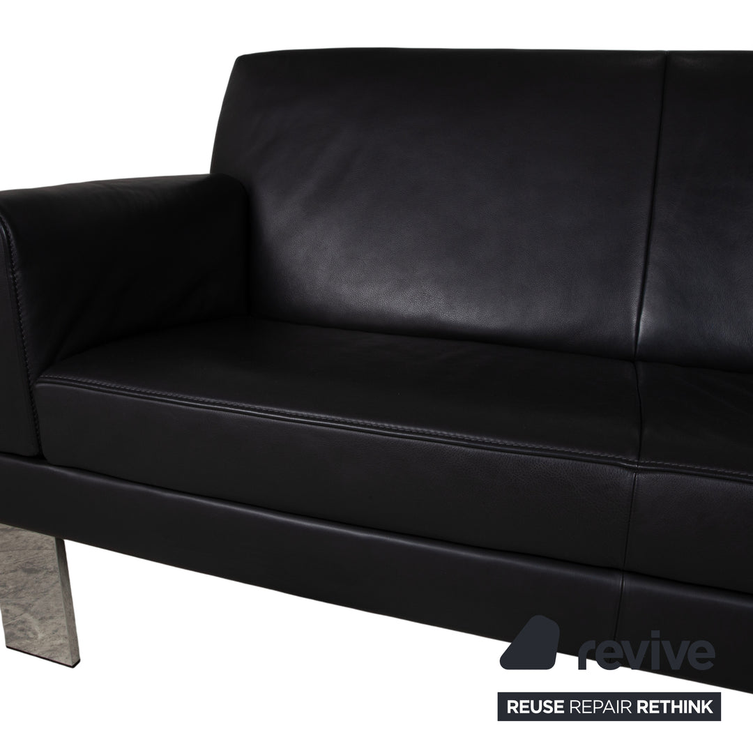 Jori Glove JR-8900 Leder Zweisitzer Schwarz manuelle Funktion Sofa Couch