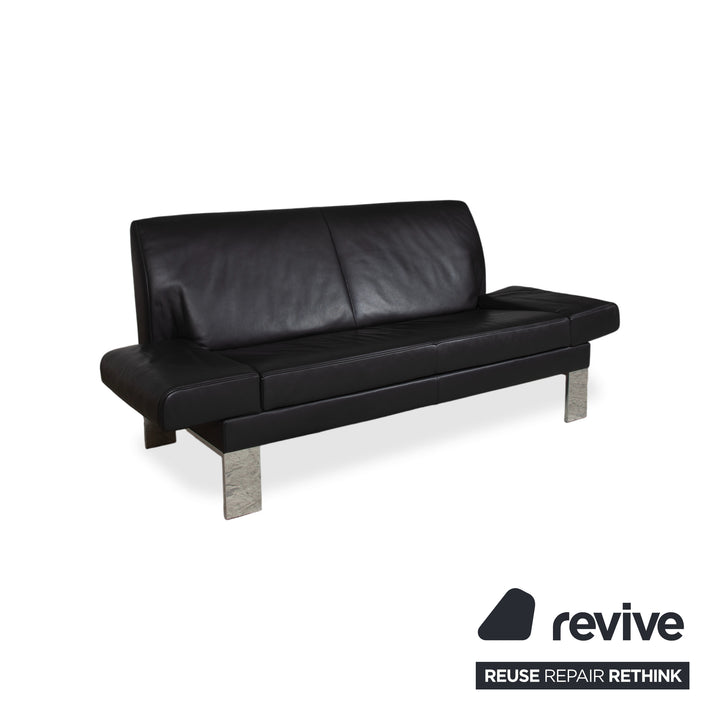 Jori Glove JR-8900 Leder Zweisitzer Schwarz manuelle Funktion Sofa Couch