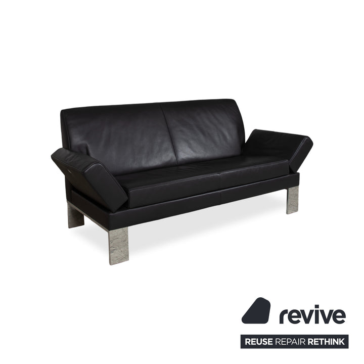 Jori Glove JR-8900 Leder Zweisitzer Schwarz manuelle Funktion Sofa Couch