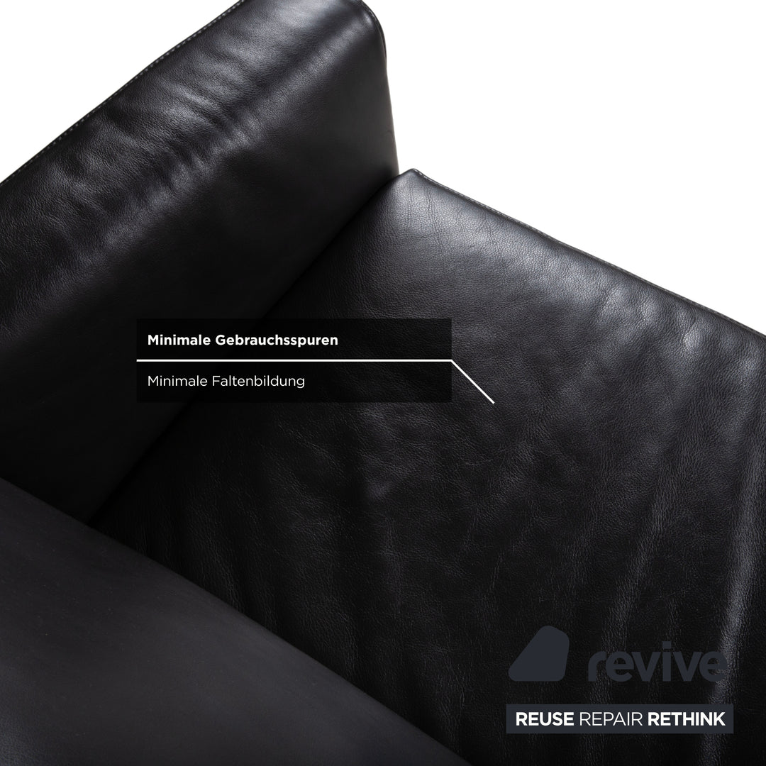 Jori Glove JR-8900 Leder Zweisitzer Schwarz manuelle Funktion Sofa Couch