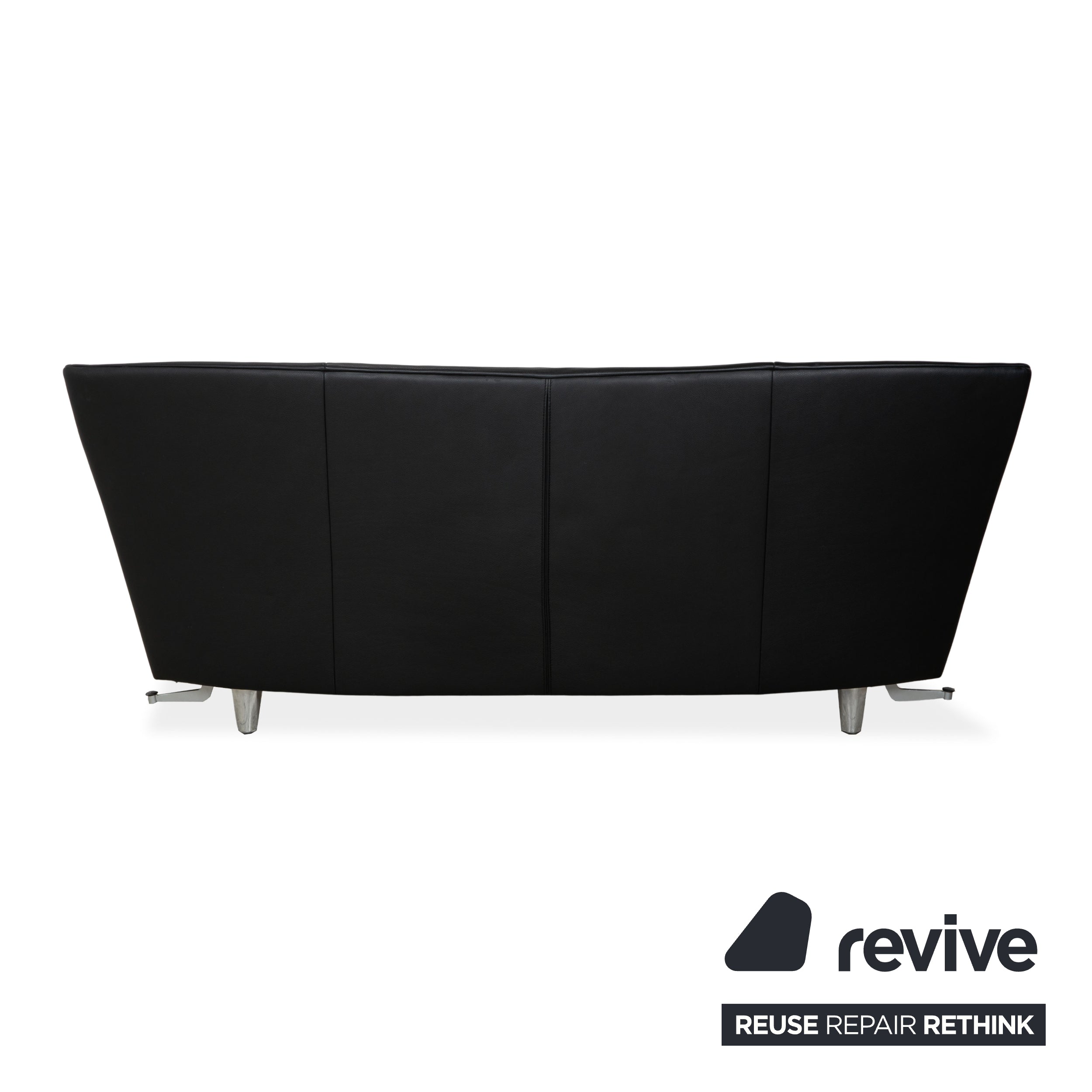 Jori JR-8100 Leather Two-Seater Black Manual Function Sofa Couch