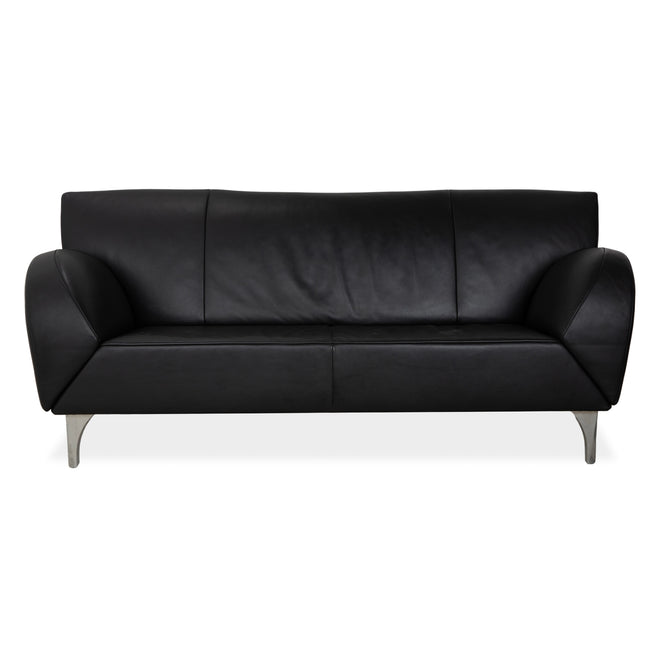 Jori JR-8100 Leather Two-Seater Black Manual Function Sofa Couch