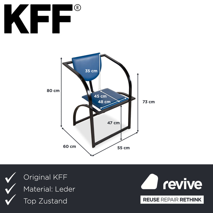 KFF Cosinus Leder Stuhl Blau