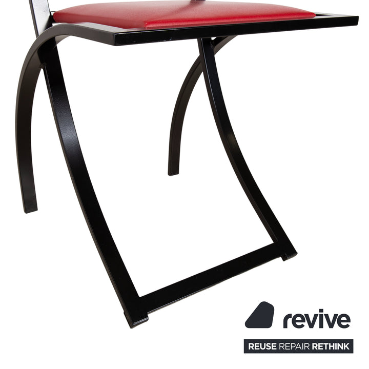 Chaise en cuir rouge KFF Sinus