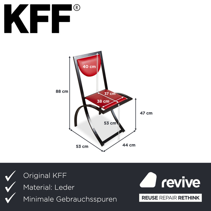 Chaise en cuir rouge KFF Sinus