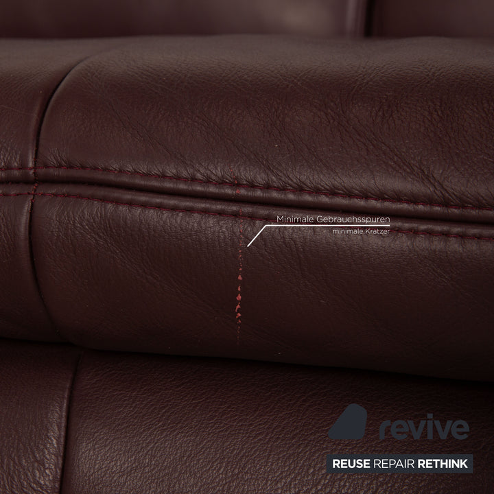 Koinor Diva Leder Ecksofa Braun Aubergine Sofa Couch Recamiere links