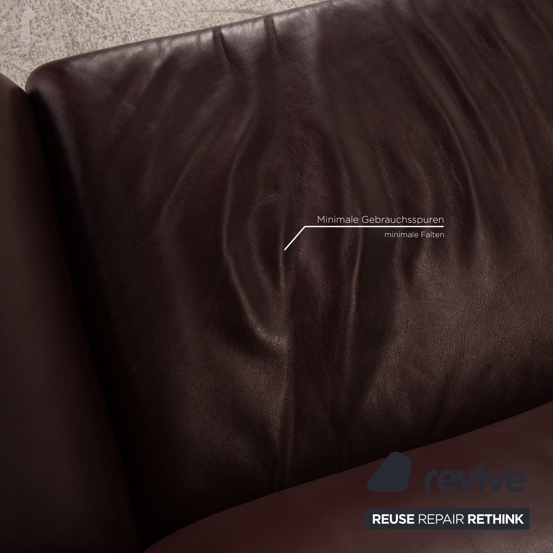 Koinor Diva Leder Ecksofa Braun Aubergine Sofa Couch Recamiere links