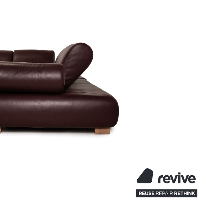 Koinor Diva Leder Ecksofa Braun Aubergine Sofa Couch Recamiere links
