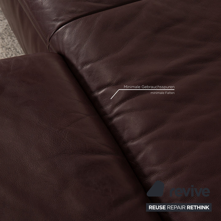 Koinor Diva Leder Ecksofa Braun Aubergine Sofa Couch Recamiere links