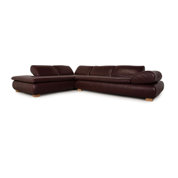 Koinor Diva Leder Ecksofa Braun Aubergine Sofa Couch Recamiere links