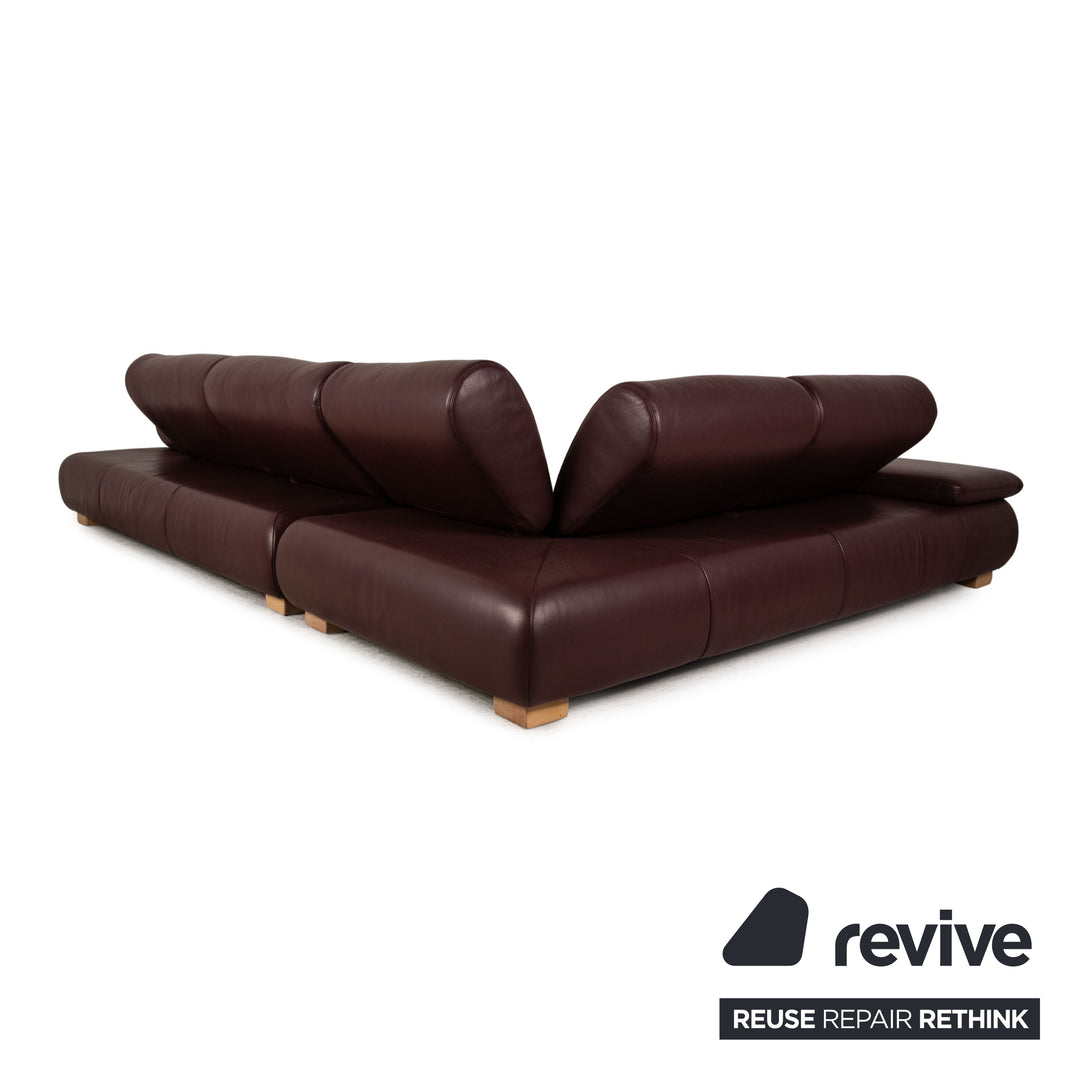 Koinor Diva Leder Ecksofa Braun Aubergine Sofa Couch Recamiere links