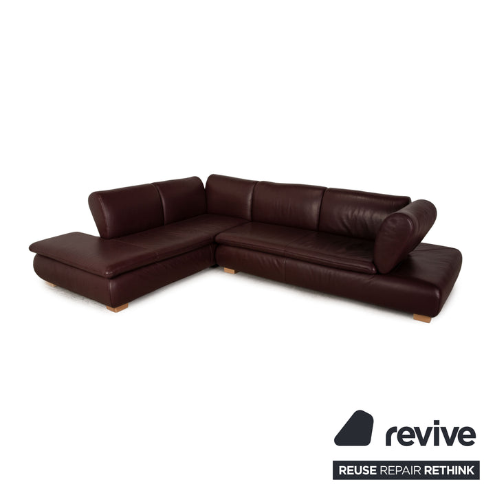 Koinor Diva Leder Ecksofa Braun Aubergine Sofa Couch Recamiere links