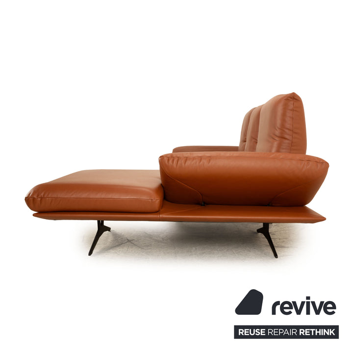 Koinor Francis Leder Ecksofa Braun Cognac Sofa Couch manuelle Funktion