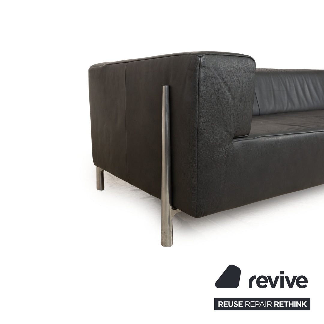 Koinor Genesis Leder Viersitzer Grau Sofa Couch