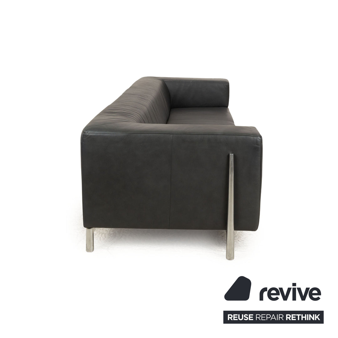 Koinor Genesis Leder Viersitzer Grau Sofa Couch