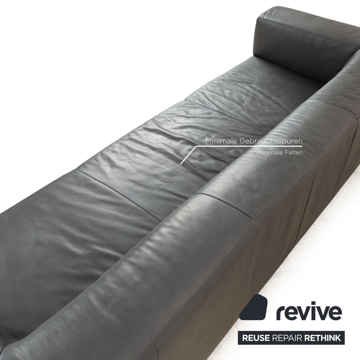 Koinor Genesis Leder Viersitzer Grau Sofa Couch