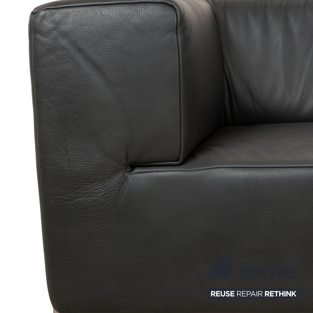 Koinor Genesis Leder Viersitzer Grau Sofa Couch