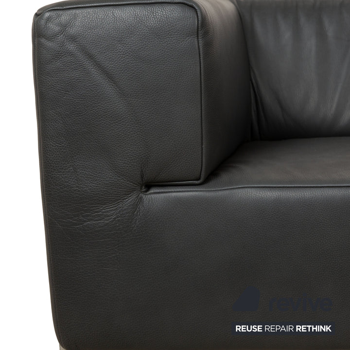 Koinor Genesis Leder Viersitzer Grau Sofa Couch