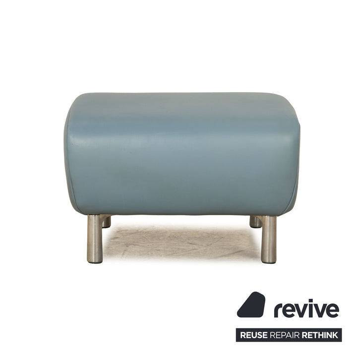 Koinor Goya Tabouret en Cuir Bleu