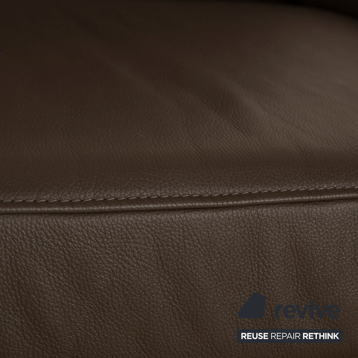 Koinor Hiero Canapé trois places en cuir gris marron